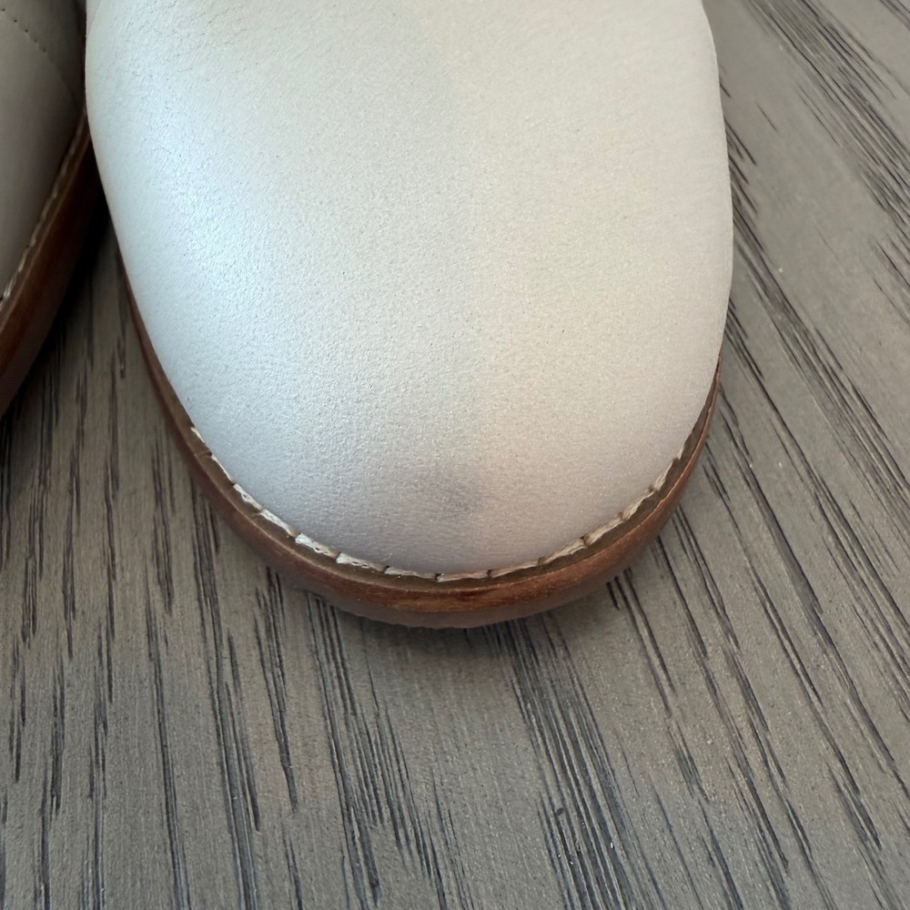 TOMS Marina Birch White Leather Ankle Boots Block Heel‎ Cap Toe Womens 10 - Picture 8 of 10